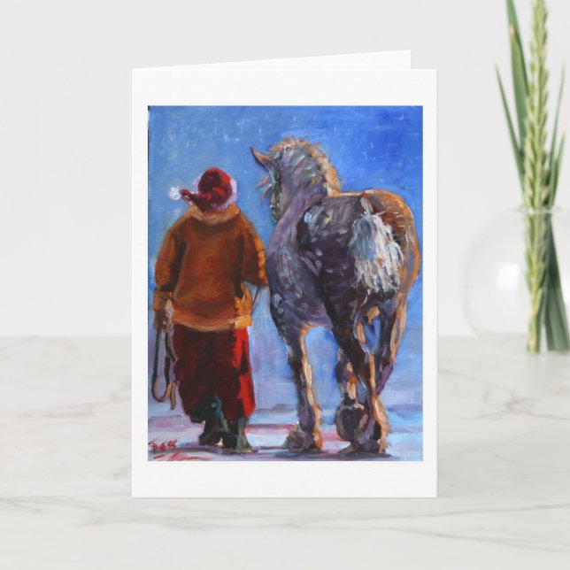 Santa's Wheeler  by S. Fuess Holiday Card (Front)