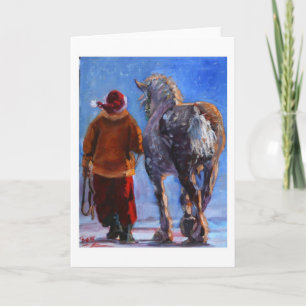 Santa's Wheeler by S. Fuess Holiday Card