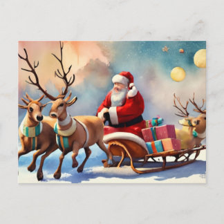 Santa's Whimsical Wish: Personalize the Dream Holiday Postcard
