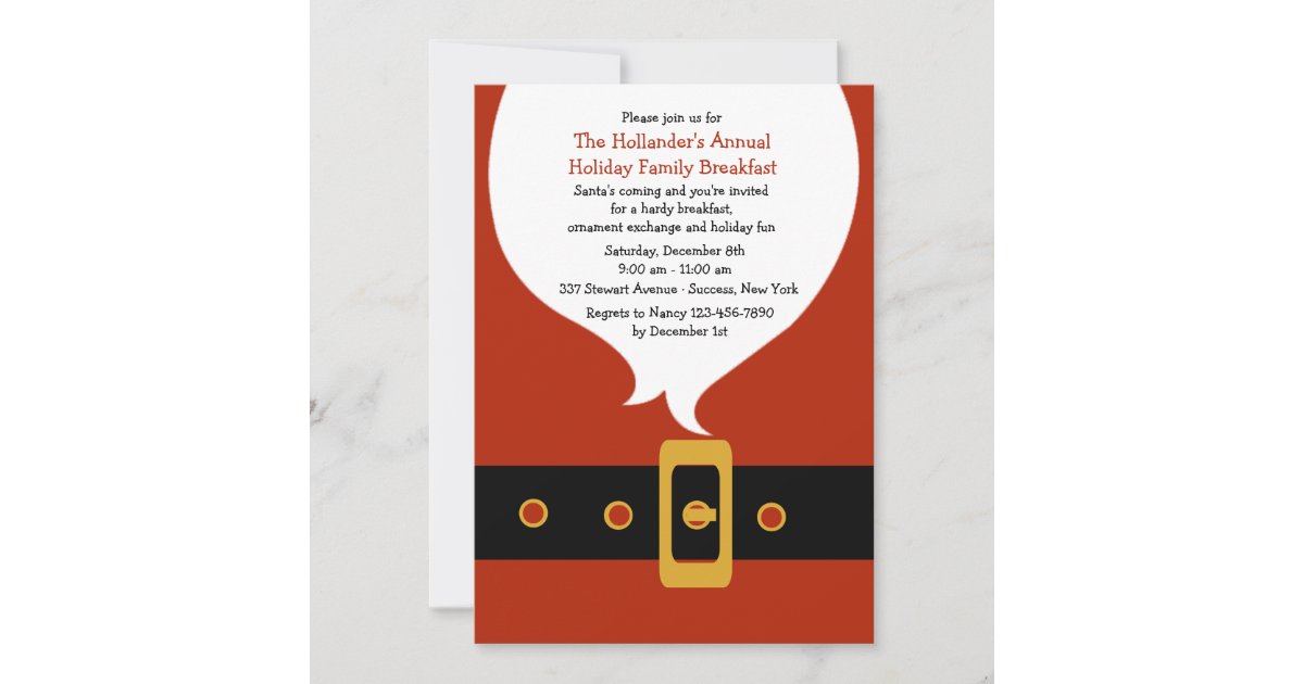 Santa's White Beard Invitation | Zazzle