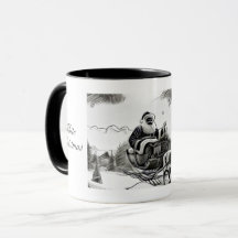 Santa's White Christmas Mug