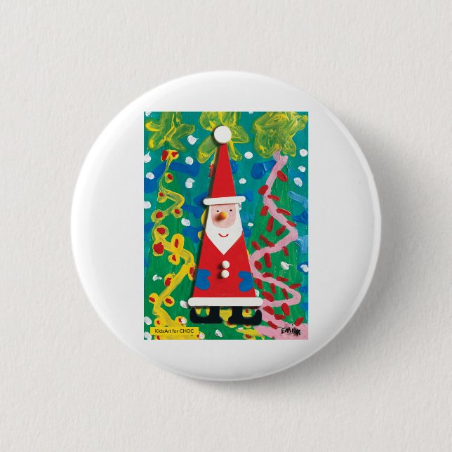 Santa's Winter Wonderland - Kids Art for CHOC Button (Front)