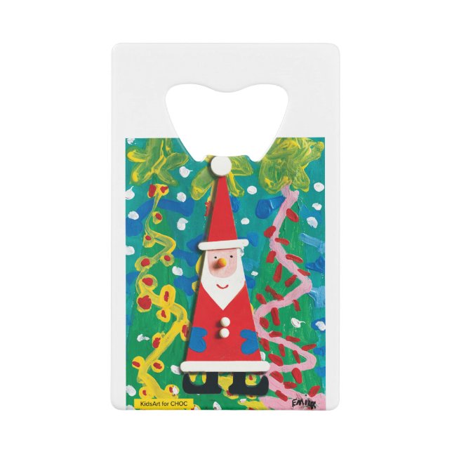 Santa's Winter Wonderland - Kids Art for CHOC Credit Card Bottle Opener (Front)