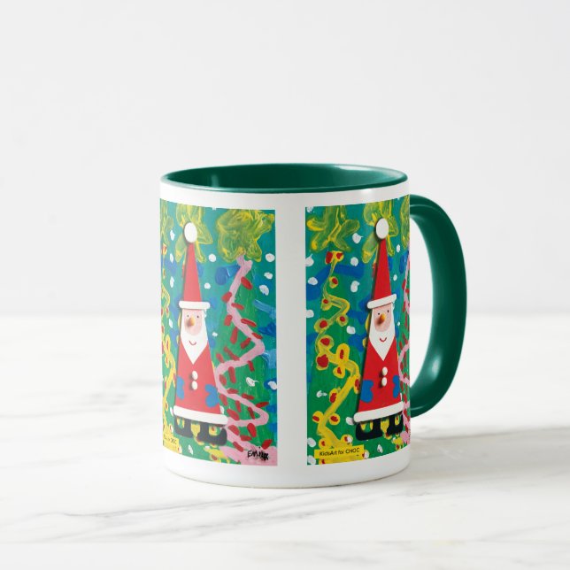 Santa's Winter Wonderland - Kids Art for CHOC Mug (Front Right)
