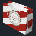 Santa's Workshop Christmas Large Gift Bag<br><div class="desc">This Santa's workshop christmas large gift bag is perfect for a kids holiday gift. The design features an official north pole seal with the words "special delivery from santa's workshop - north pole" in a festive red font. Personalize the gift bag with your child's name.</div>