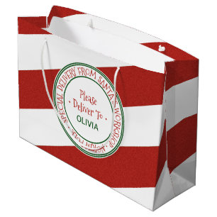 Santa's Workshop Christmas Large Gift Bag