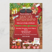 Santa's Workshop Christmas Party Invitation