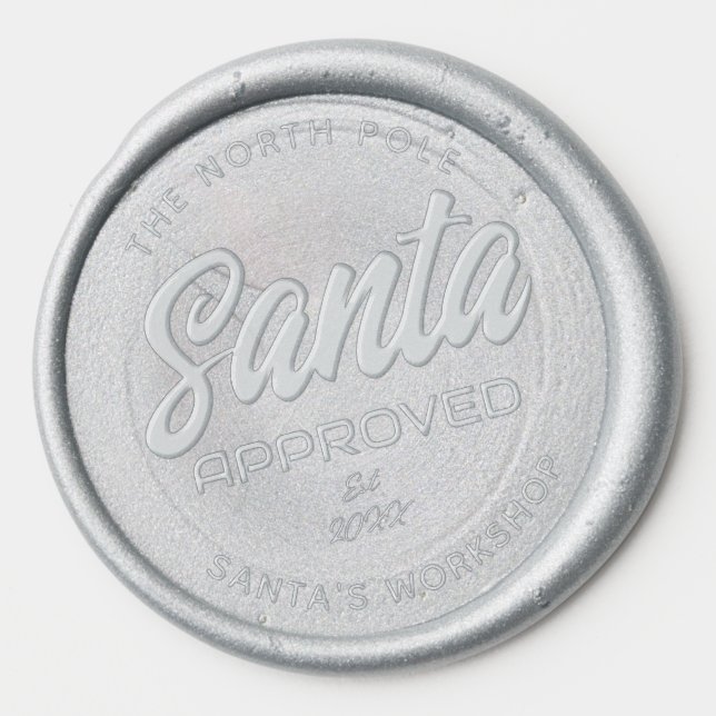 Santa's Workshop Christmas Wax Seal Sticker (Front)