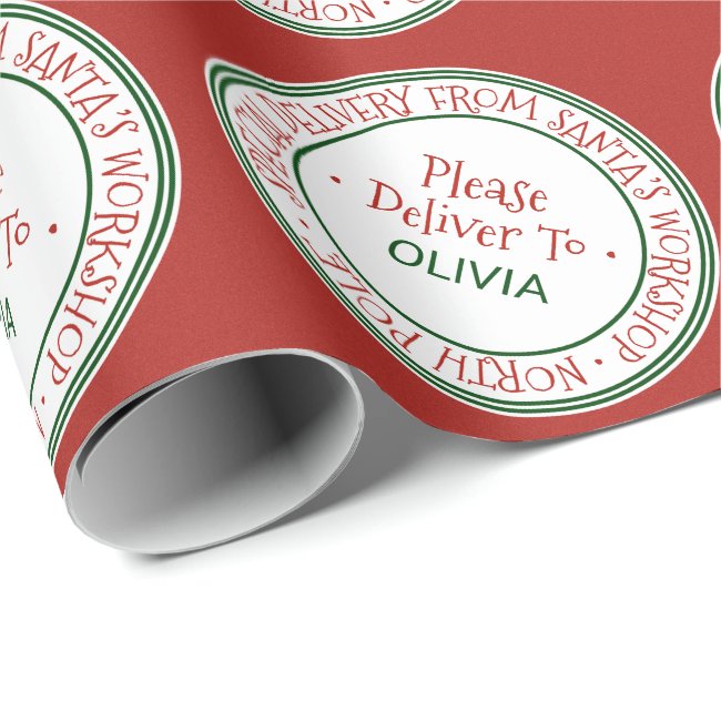 Santa's Workshop Christmas Wrapping Paper