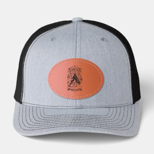 Santa's Workshop – Classic North Pole Christmas De Leather Patch Hat