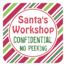 Santa's Workshop Confidential Christmas Stickers