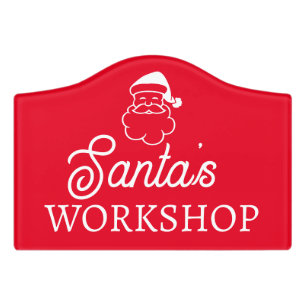 Santa's workshop custom door sign