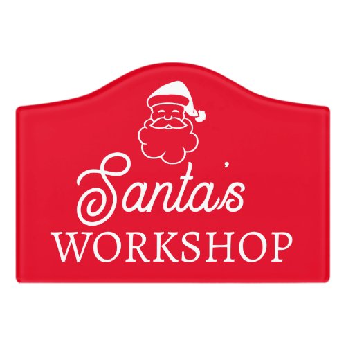 Santas workshop custom door sign