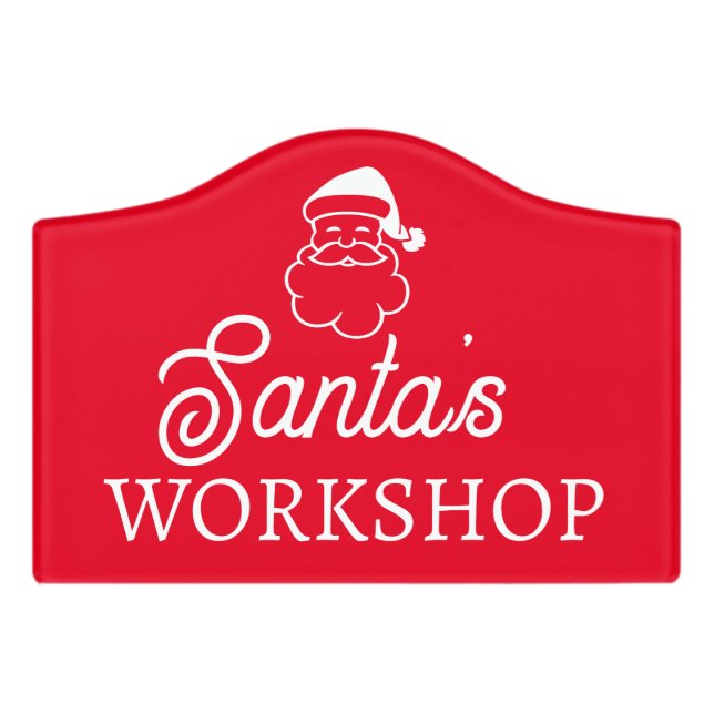 Santa's workshop custom door sign (Small Crest Front)