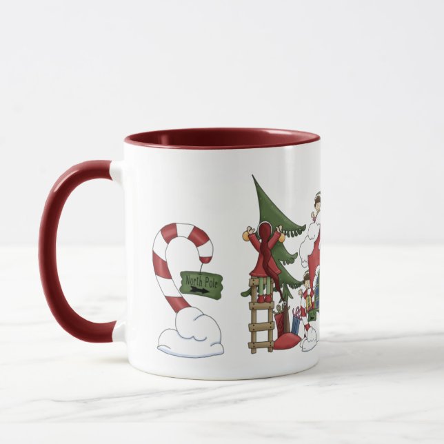 Santa's Workshop Holiday Mug (Left)