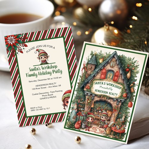 Santas Workshop Holiday Party Invitation