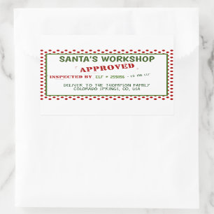 Santa's Workshop Inspected And Approved Gift Tag