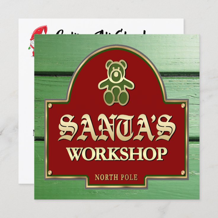 Santas Workshop Invitation Zazzle