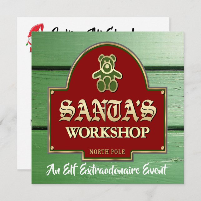 Santa's Workshop Invitation (Front/Back)