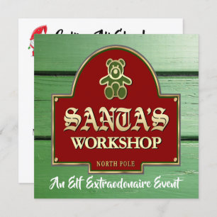 Santa's Workshop Invitation