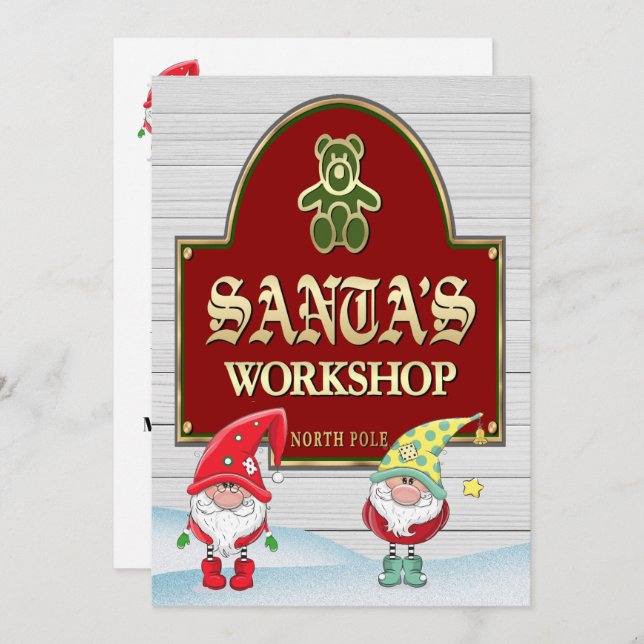 Santa's Workshop Invitation (Front/Back)