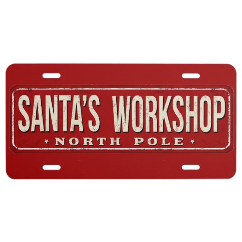 Santas Workshop License Plate