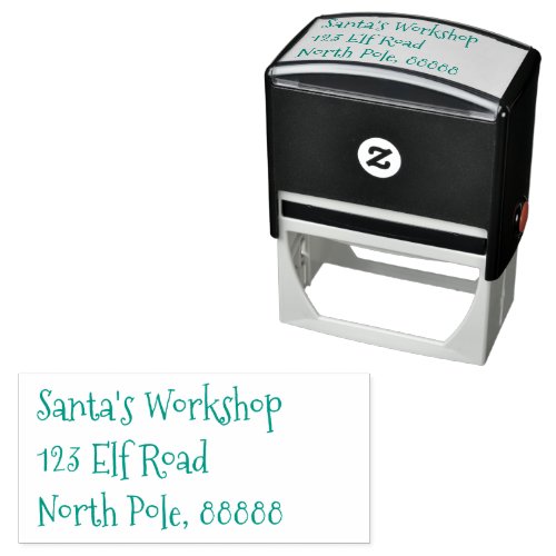 Santas Workshop Mailing Address Christmas Self_inking Stamp