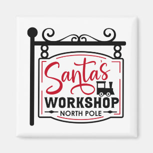 Santa's Workshop Sign Magnet