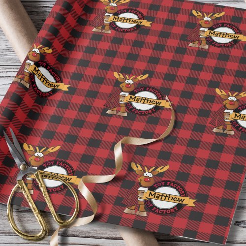 Santas Workshop Special Delivery Rudolph for Kids Wrapping Paper