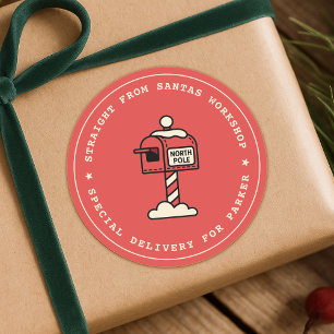 Santas Workshop Sticker North Pole Delivery