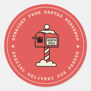 Santas Workshop Sticker North Pole Delivery