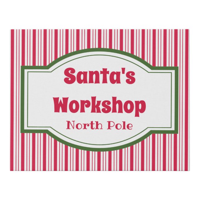 Santa's Workshop Wall Art Christmas Decor  (Front)