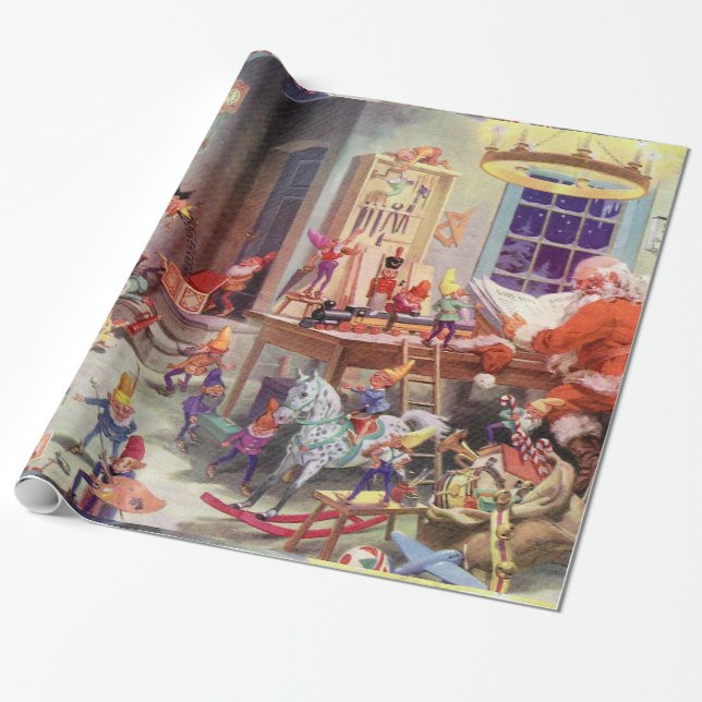 Santas Workshop Wrapping Paper (Unrolled)