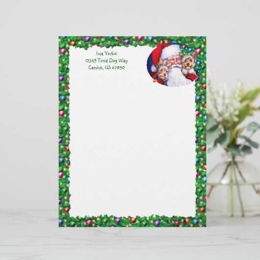 Santa's Yorkies at Christmas (Standing Front)