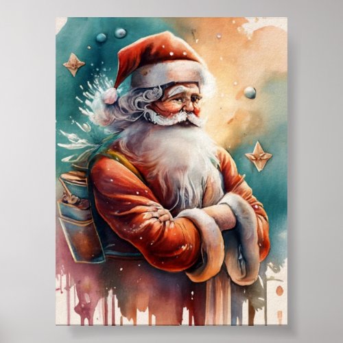 Santas Yuletide Glimpse A Christmas Classic Poster