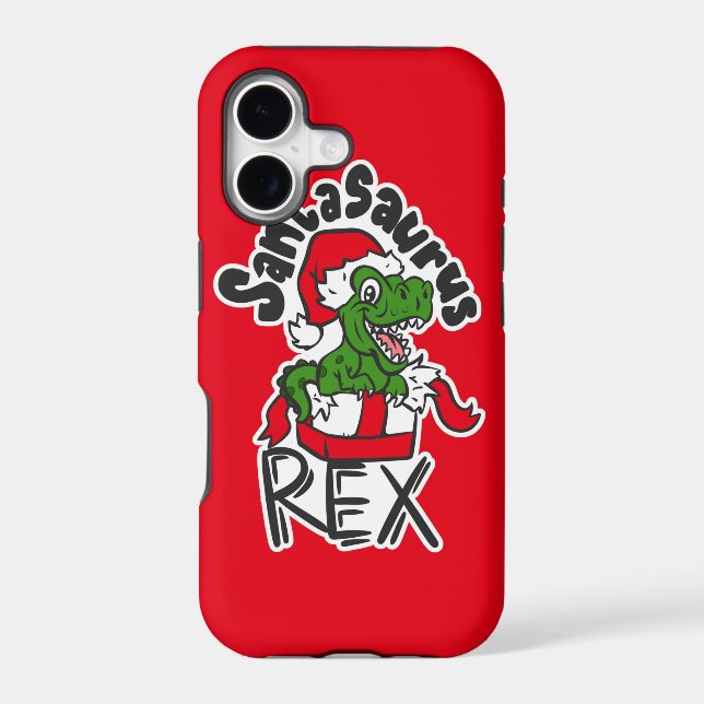 Santasaurus Rex Iphone Case (Back)