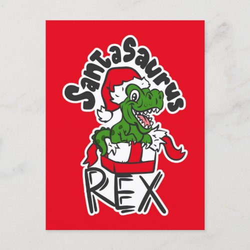 Santasaurus Rex Postcard
