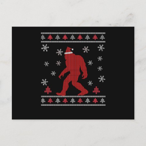 Santasquatch Bigfoot Santa Claus Sasquatch Postcard