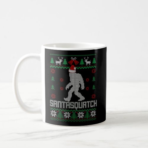 Santasquatch Christmas Ugly Sweater Coffee Mug