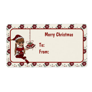 Santas's Helper Christmas Elf Christmas Tags