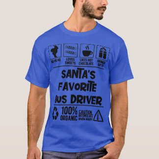 Santax27s Favorite Bus Driver Christmas T-Shirt