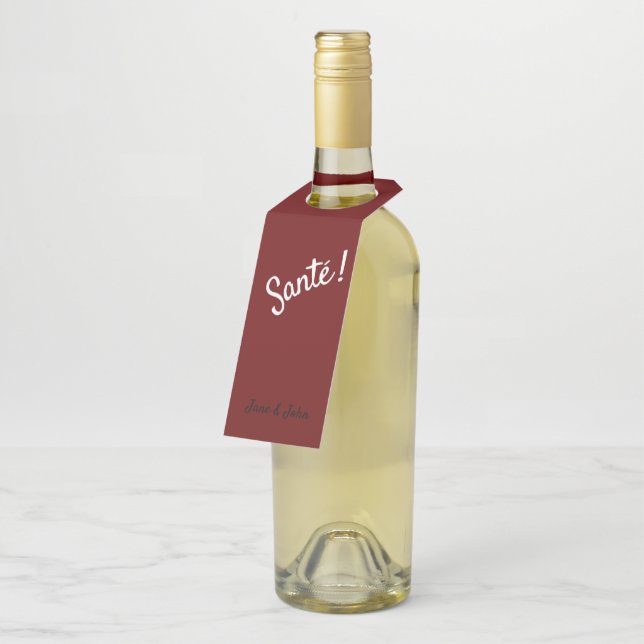 Sante  bottle hanger tag (Angled)