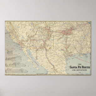 Sante Fe Route, California Poster