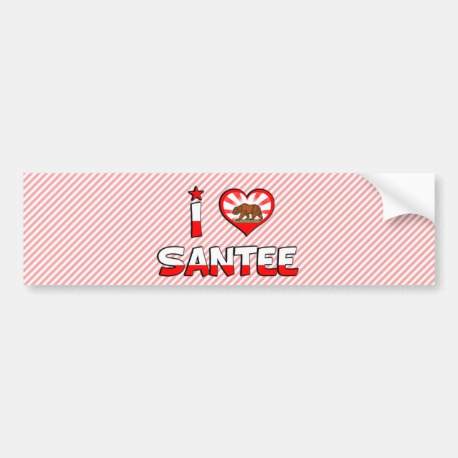 Santee, CA Bumper Sticker (Front)