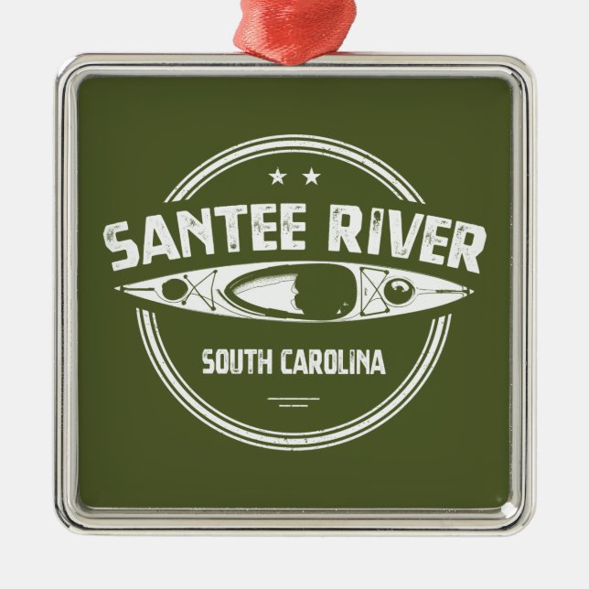 Santee River South Carolina Kayaking Metal Ornament (Front)