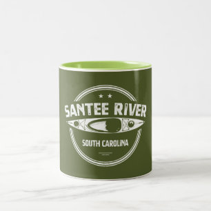 Santee River South Carolina Kayaking Two-Tone Coffee Mug