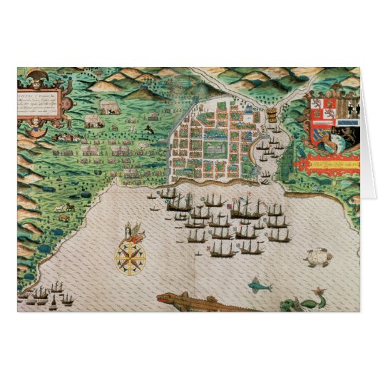 Santiago, Cape Verde, 1589 2 Cards (Front Horizontal)