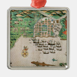 Santiago, Cape Verde, 1589 2 Metal Ornament