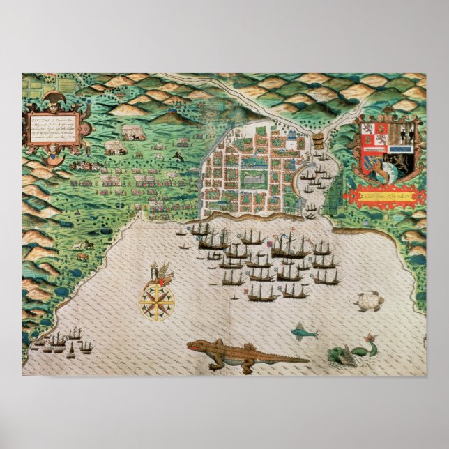 Santiago, Cape Verde, 1589 Poster (Front)