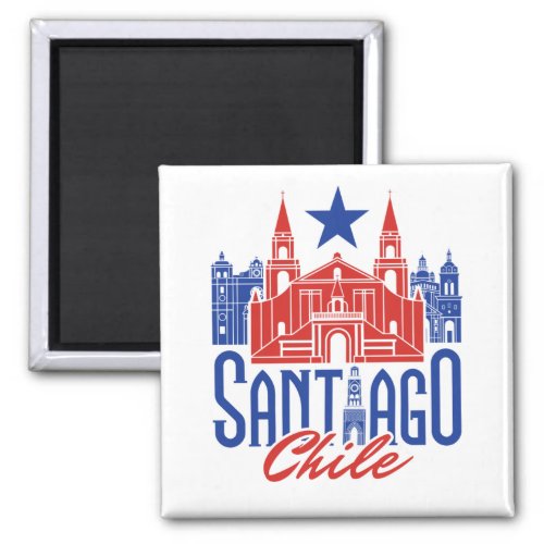 Santiago Chile Chilean Souvenir Travel Vacation Magnet